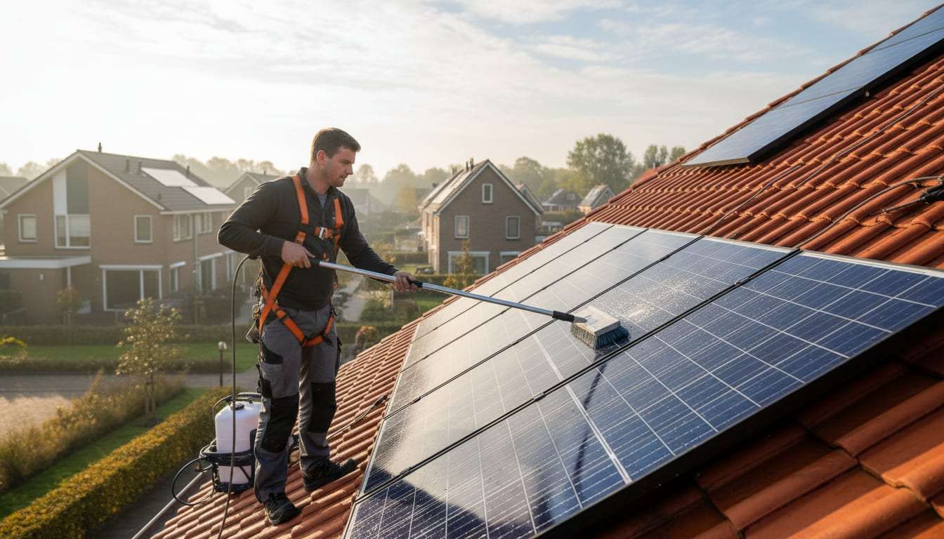 Zonnepanelen reinigen: hoe vaak moet je het doen en wat kost het?