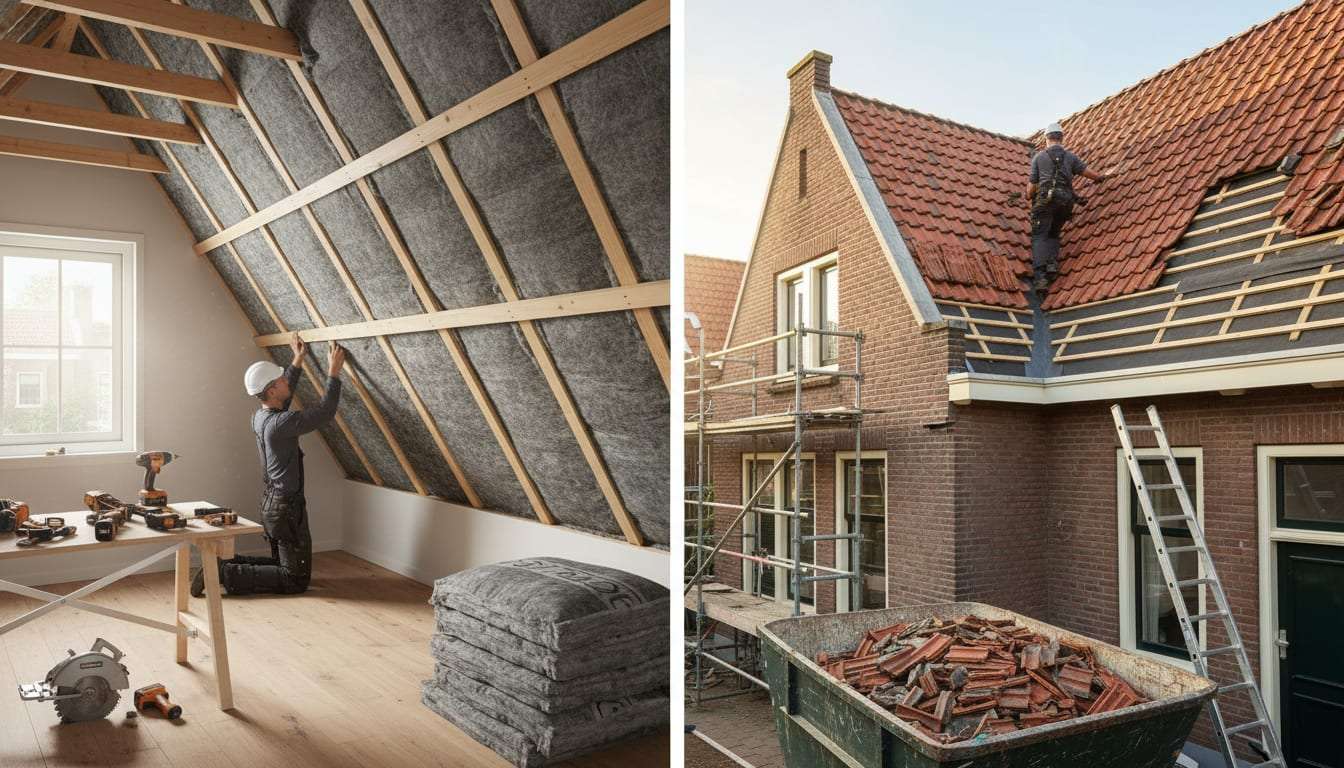 Dakisolatie vergelijken: binnenzijde of buitenzijde in 2026?