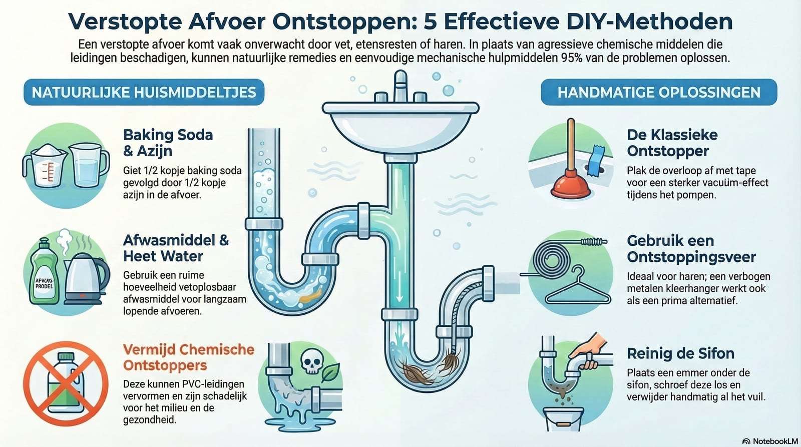 Verstopte Afvoer Ontstoppen: 3 DIY Trucs Zonder Chemicaliën