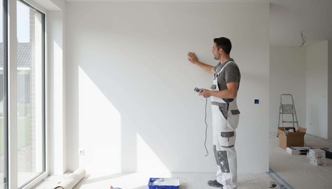 Muur verven op nieuw stucwerk: wanneer kun je beginnen?