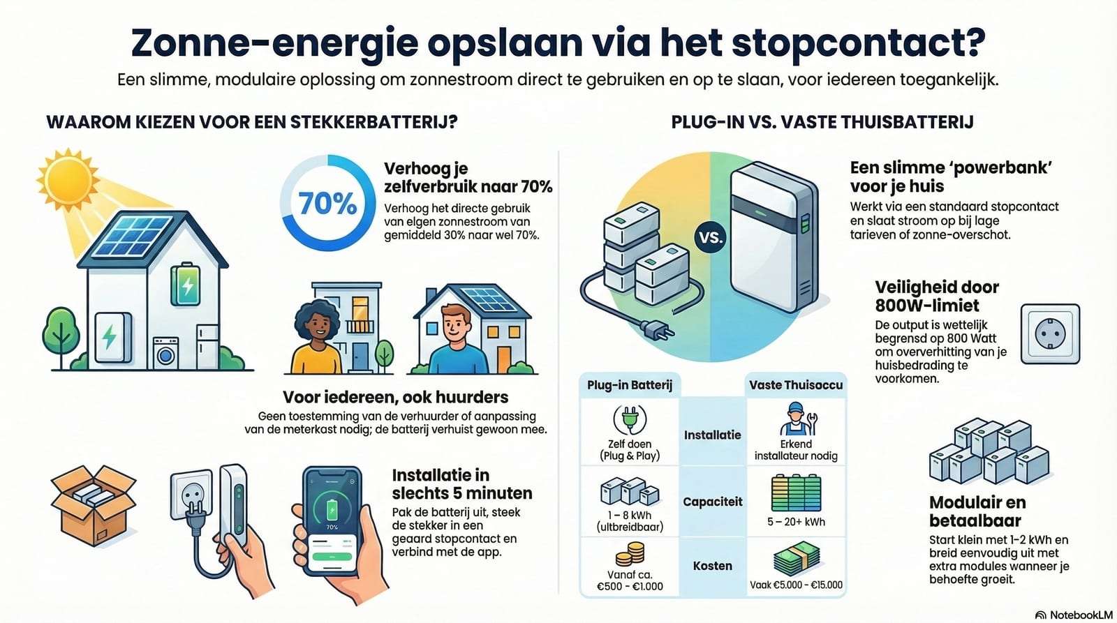 Zonne-energie opslaan via het stopcontact? 5 verrassende inzichten over de plug-en-play thuisbatterij